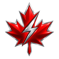 Electric maple-leaf emblem